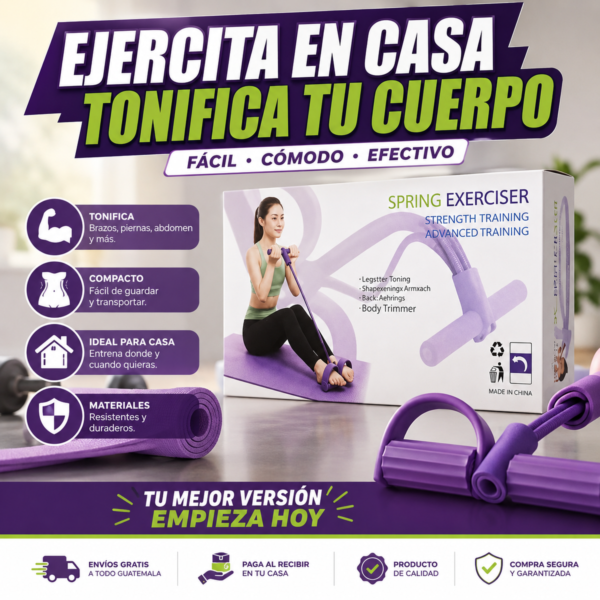 “¿Sin tiempo pa’l gym? ¡Ponete pilas desde casa!”